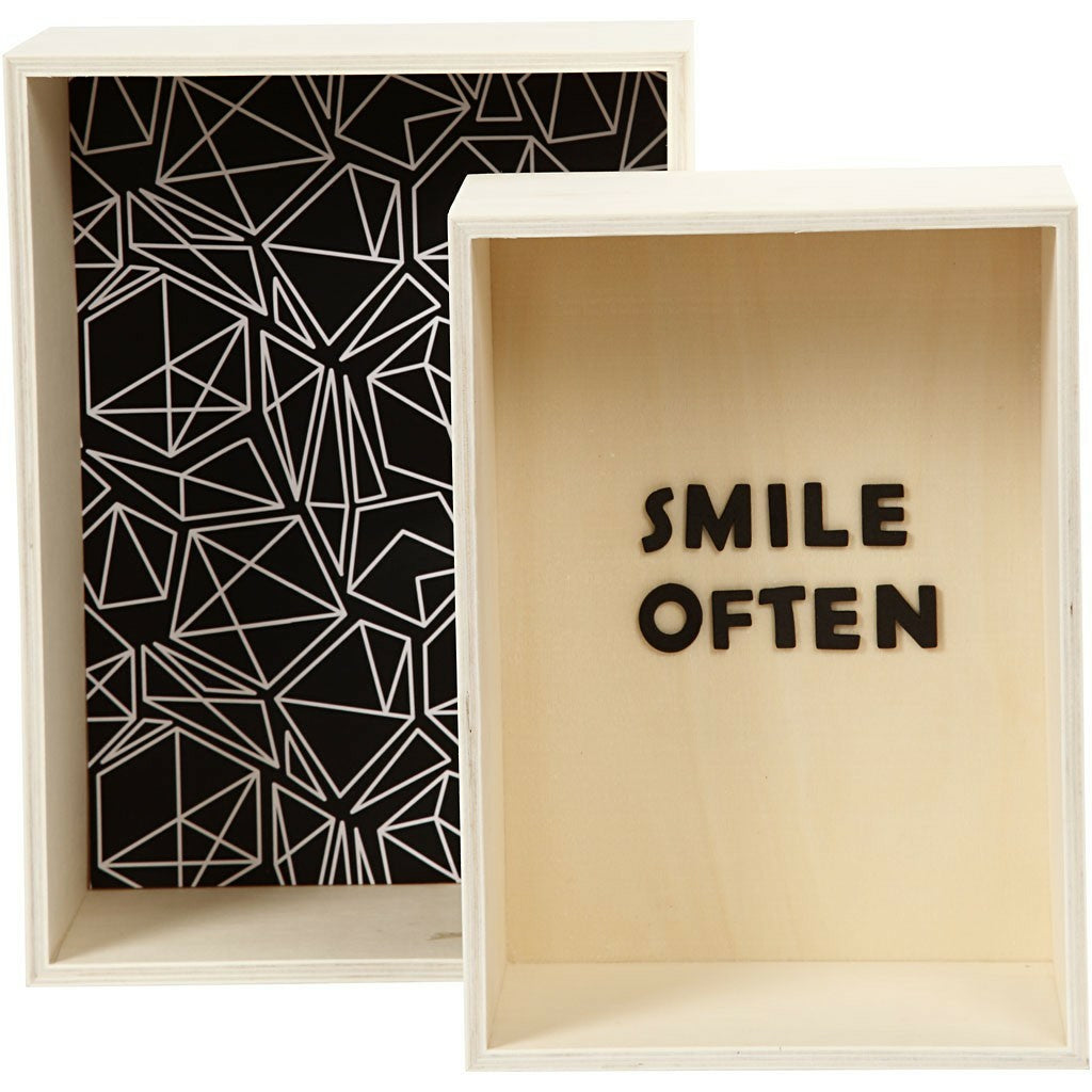 Creativ Company Aufbewahrungsbox 2 Stück – Holz – Braun – 195 × 270 × 125 mm
