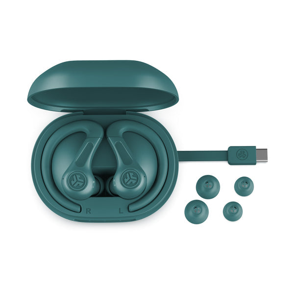 JLab JBuds Sport ANC 4 – True Wireless In-Ear Kopfhörer – Bluetooth, ANC, IP66 – Türkis – bis 60+ h