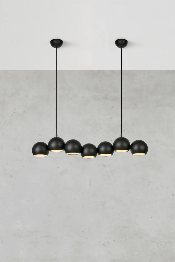 Markslöjd Hängeleuchte Cupolo – 15 × 101 × 18 cm, 800 lm, 40 W, 2700 K, schwarz, 7-flammig, exkl. E14