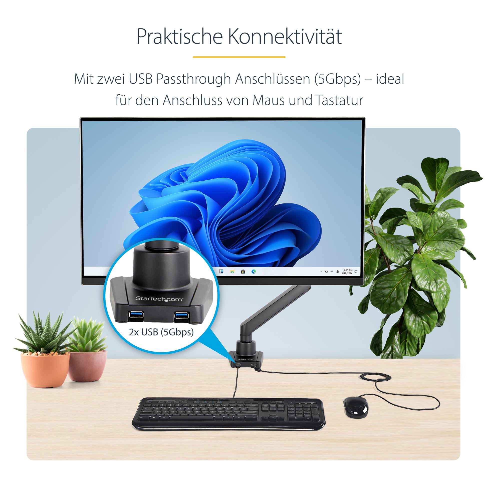 StarTech.com Monitorarm, VESA 75 × 75/100 × 100 mm
