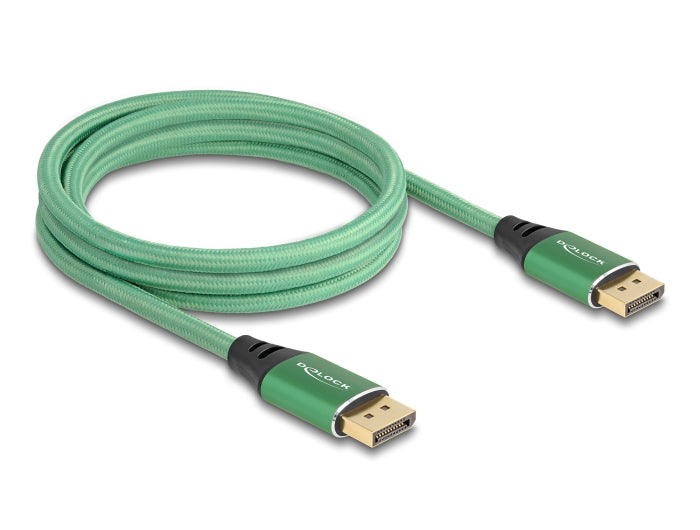 DeLOCK DisplayPort Kabel DP 2.1 16K 60 Hz – 2 m – Grün