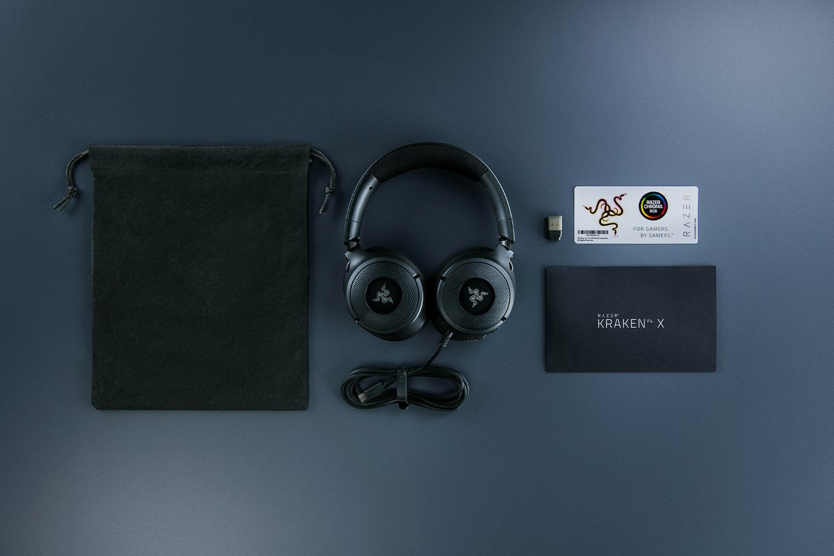 Razer Kraken V4 X – Gaming-Headset Over-Ear – USB-C, 7.1, Stummschaltung – Schwarz – für PC/PS4