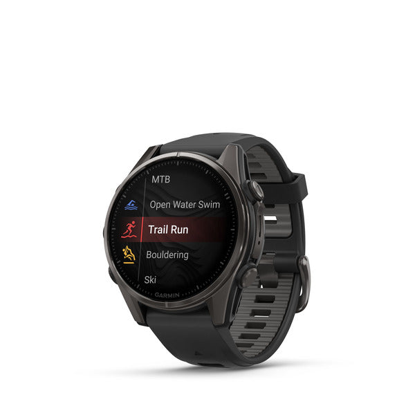 Garmin Fenix 8 – GPS-Smartwatch – 43 mm, 1,3", GPS, WLAN, AMOLED, Saphirglas, 100 m, Schwarz/Dunkelgrau