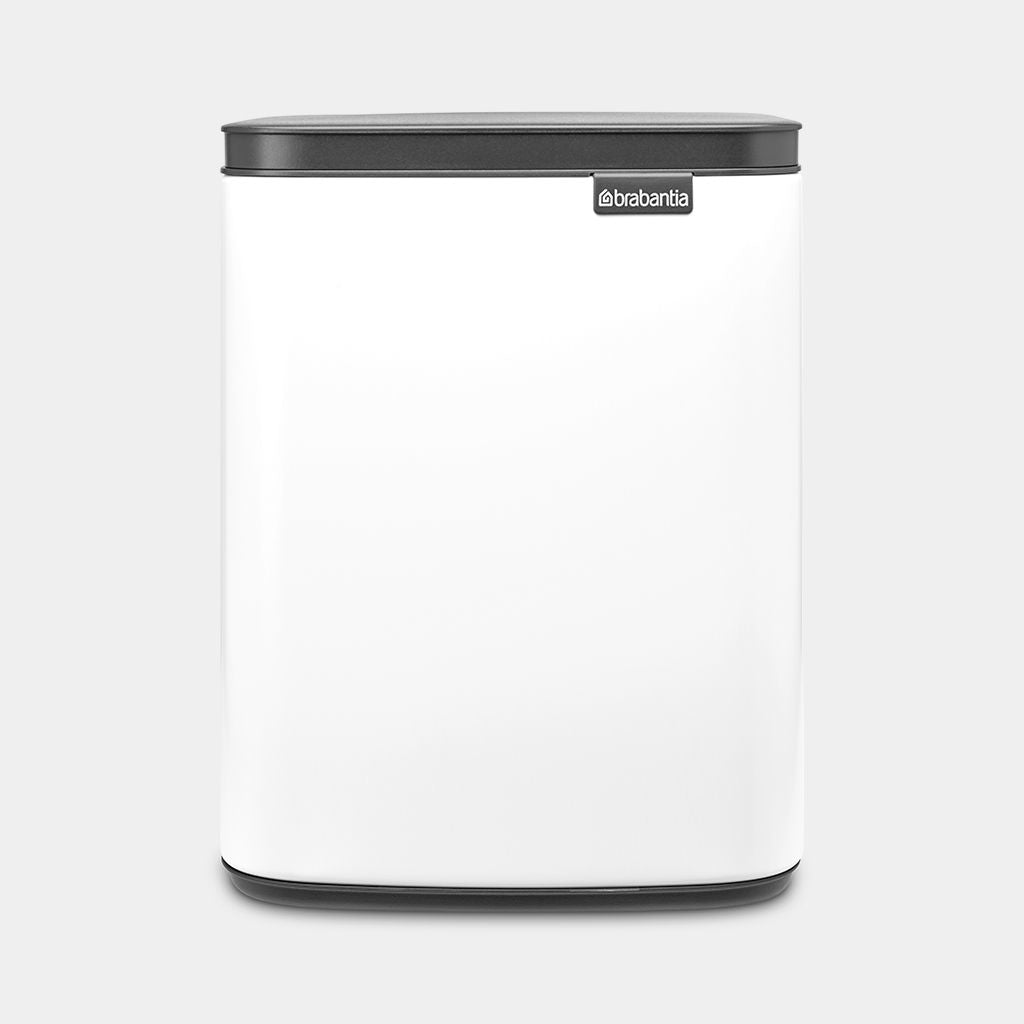 Brabantia Kosmetikeimer – 7 l – Stahl, rechteckig – Weiss – Soft-Close