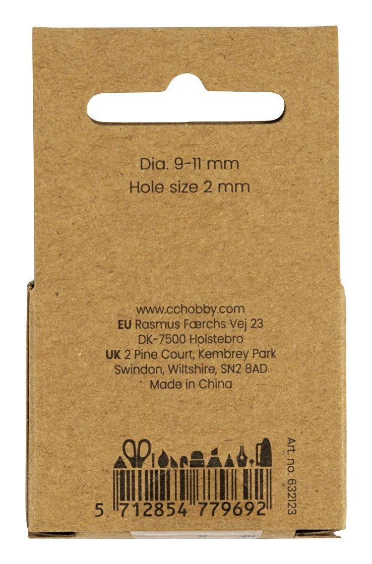 Creativ Company Perlenset – Perlmutt – Ø 9 mm, Loch 2 mm – 13 Stk.