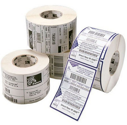 Zebra Drucketiketten, 102 mm × 203 mm, weiss, Papier, permanent, 6 Rollen (810 Etiketten/Rolle)
