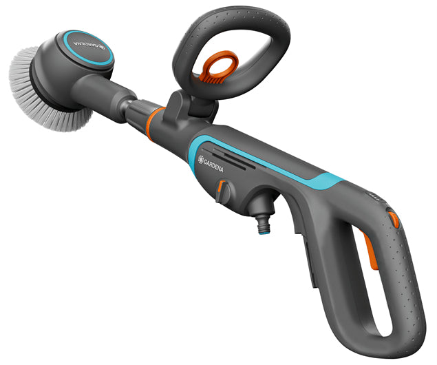 Gardena Elektrische Reinigungsbürste AquaBrush – Nylon, 1 Bürste, grün/grau/orange, 14840-55