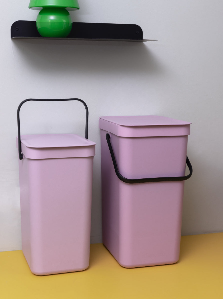 Brabantia Recyclingbox Sort & Go – 12 l – Kunststoff, rechteckig – Rosa