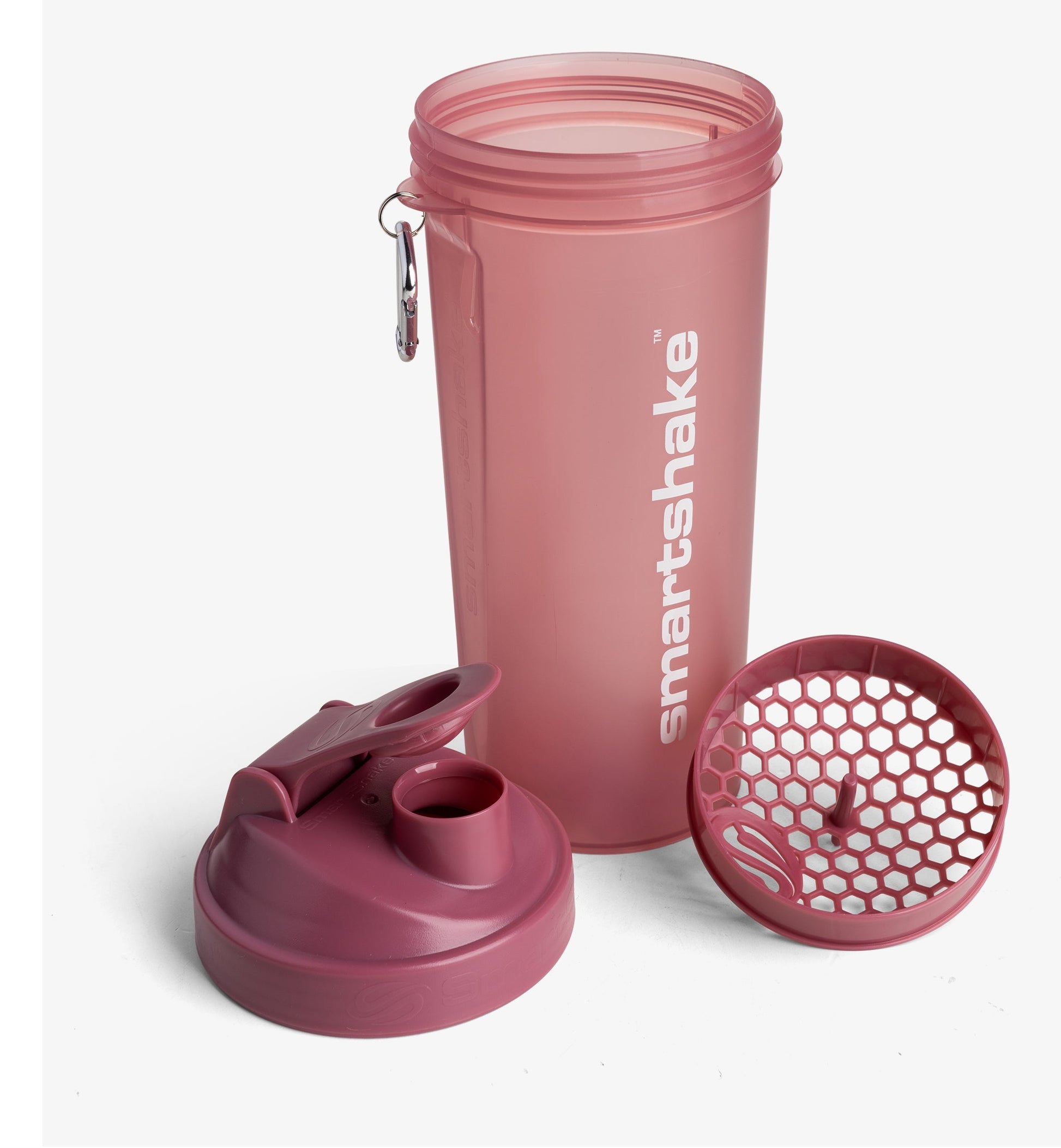 Smartshake Lite Trinkflasche 1,0 l – Kunststoff, Schraubdeckel, Deep Rose