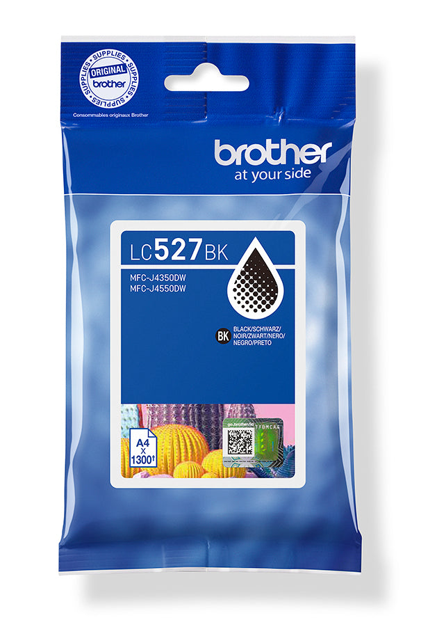 Brother Tintenpatrone LC527BK, Schwarz, 1'300 Seiten, Original – für MFC-J4350DW, MFC-J4550DW