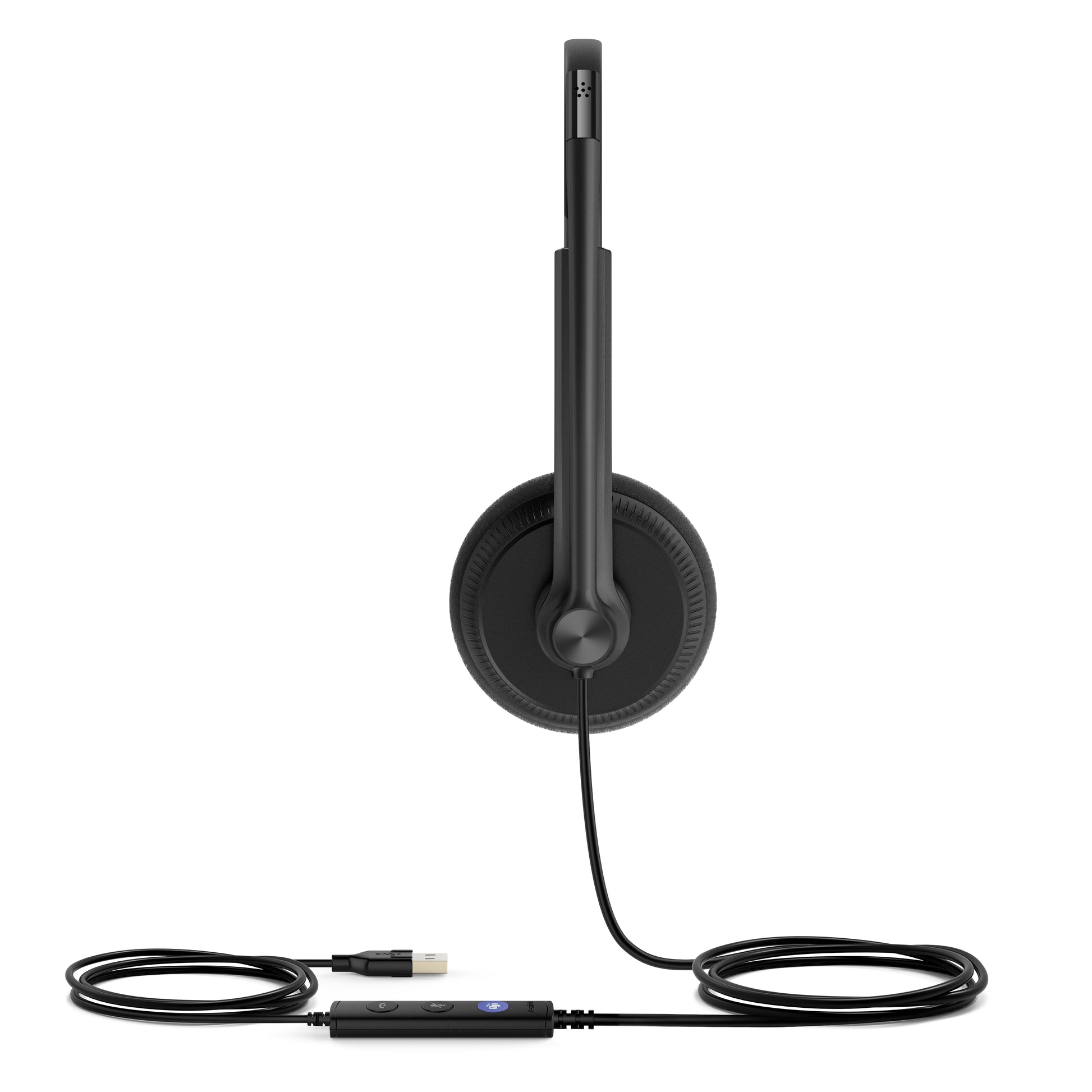 Yealink UH34 Lite Dual Teams Headset – On-Ear, Stereo, Kabel, USB-A, für T41S, T42S, T46S und andere, Schwarz