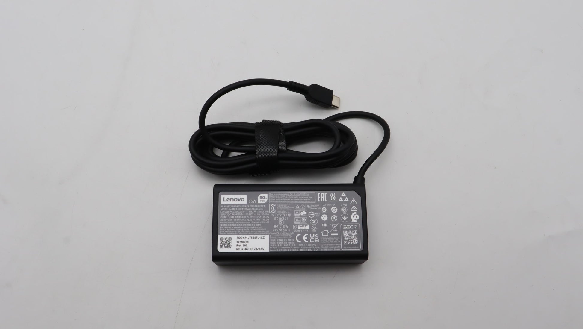 Lenovo 5A11J62092 USB-Ladegerät 65 W – USB-C×1 – PD – für Lenovo-Laptops – schwarz