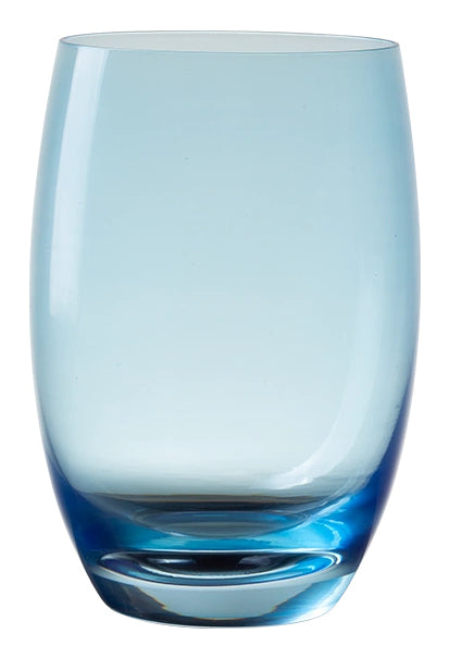 Lunasol Trinkglas – 460 ml, Ø 8,3 cm, H 12,2 cm, Kristallglas, Hellblau, spülmaschinenfest