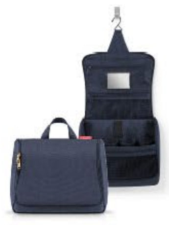 Reisenthel Kosmetiktasche – aufhängbar, wasserabweisend, Reissverschluss – 6,4 l – dunkelblau – toiletbag XL