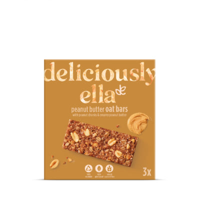 Deliciously Ella Haferriegel – Erdnussbutter, glutenfrei, vegan – 3 × 50 g