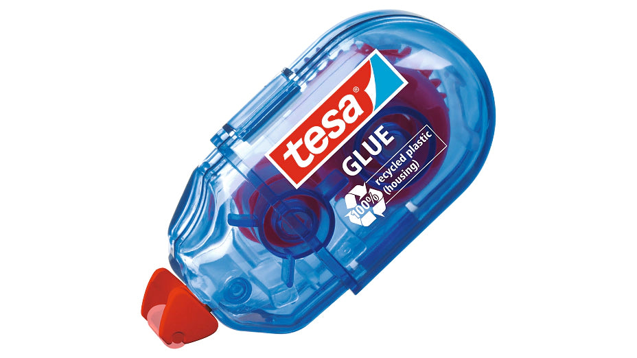 TESA ecoLogo Mini Kleberoller – extra stark, transparent, lösemittelfrei, für Papier, Karton, Fotos