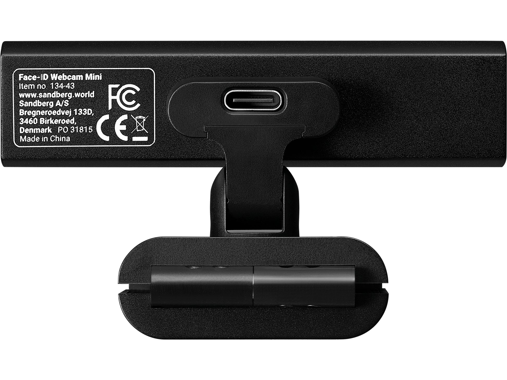 Sandberg Face-ID Webcam Mini – Webcam – Full HD 1080p, bis 30 fps, USB-C, 85° FOV, Schwarz