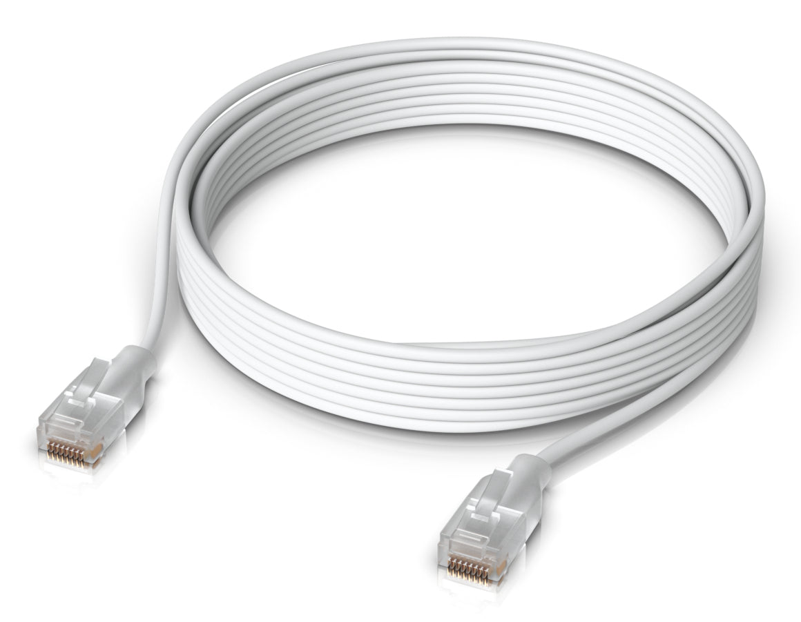 Ubiquiti Patchkabel – Cat6, 2,5G, 5 m, Durchscheinend, Weiss, RJ-45–RJ-45