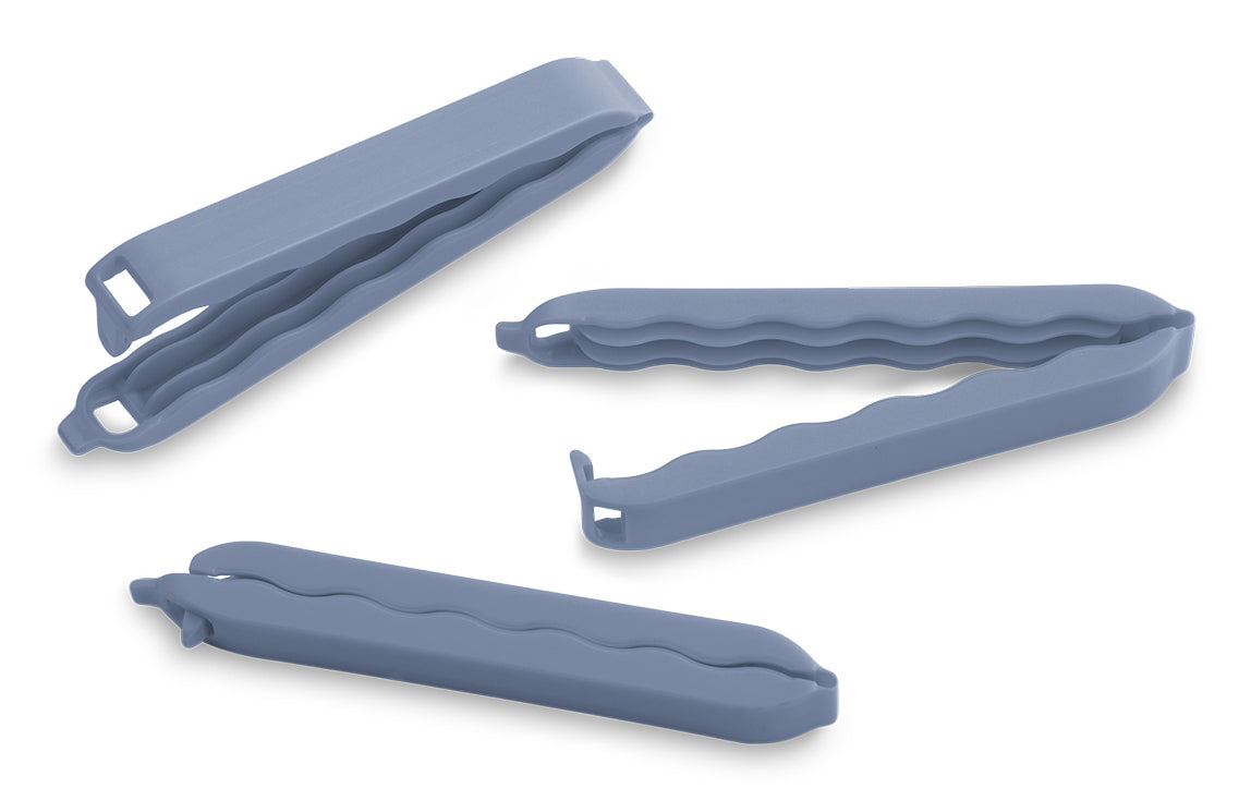Rotho Verschlussclips-Set Onda – Grösse M 11 cm – Horizon Blau – 10 Stück – Kunststoff
