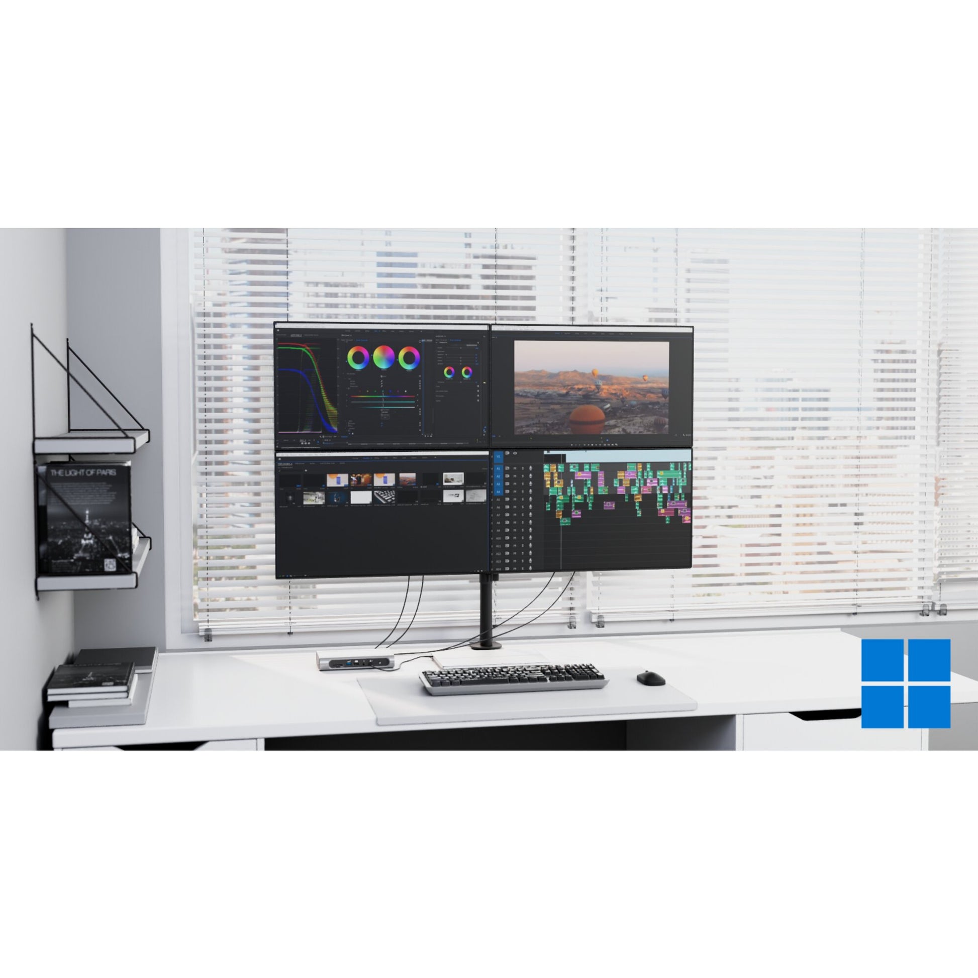 Kensington AD4010T4 Dockingstation – Thunderbolt 4, 6× USB-A, 1× USB-C, 100 W PD, 2,5GbE, SD, 3,5 mm Audio