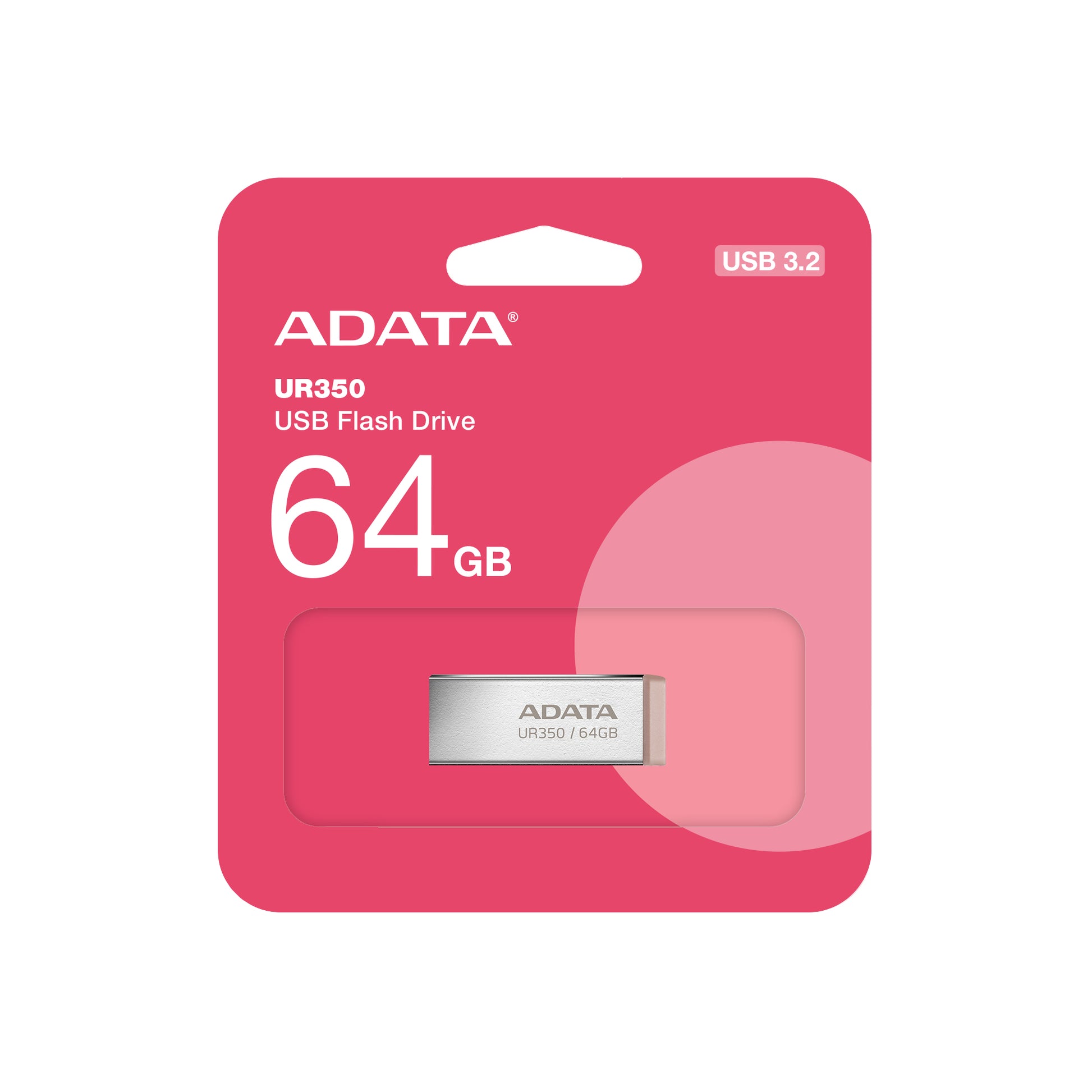 ADATA UR350 – 64 GB USB 3.2 Gen 1 Typ-A Flash-Laufwerk, 100 MB/s, Braun