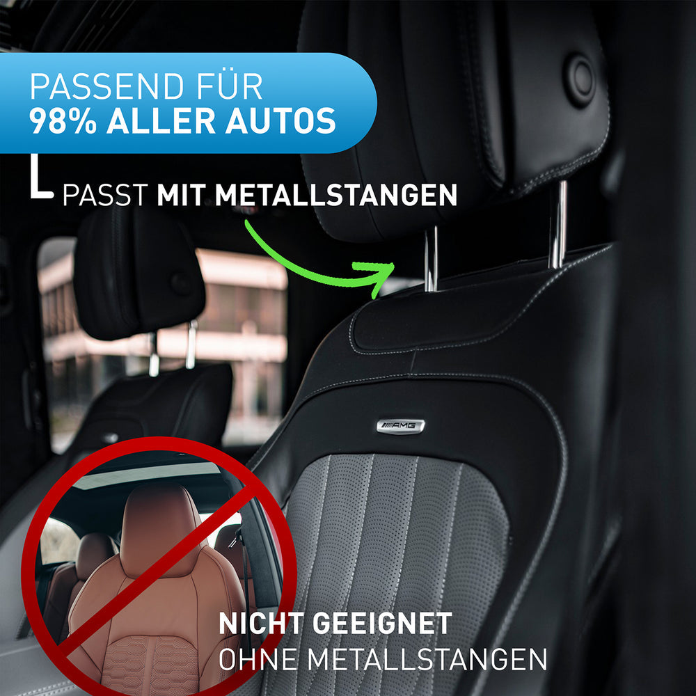 Flipline Kopfstütze – Schaum, Polyurethan (PU) – für Auto – 375×230 mm – schwarz/weiss