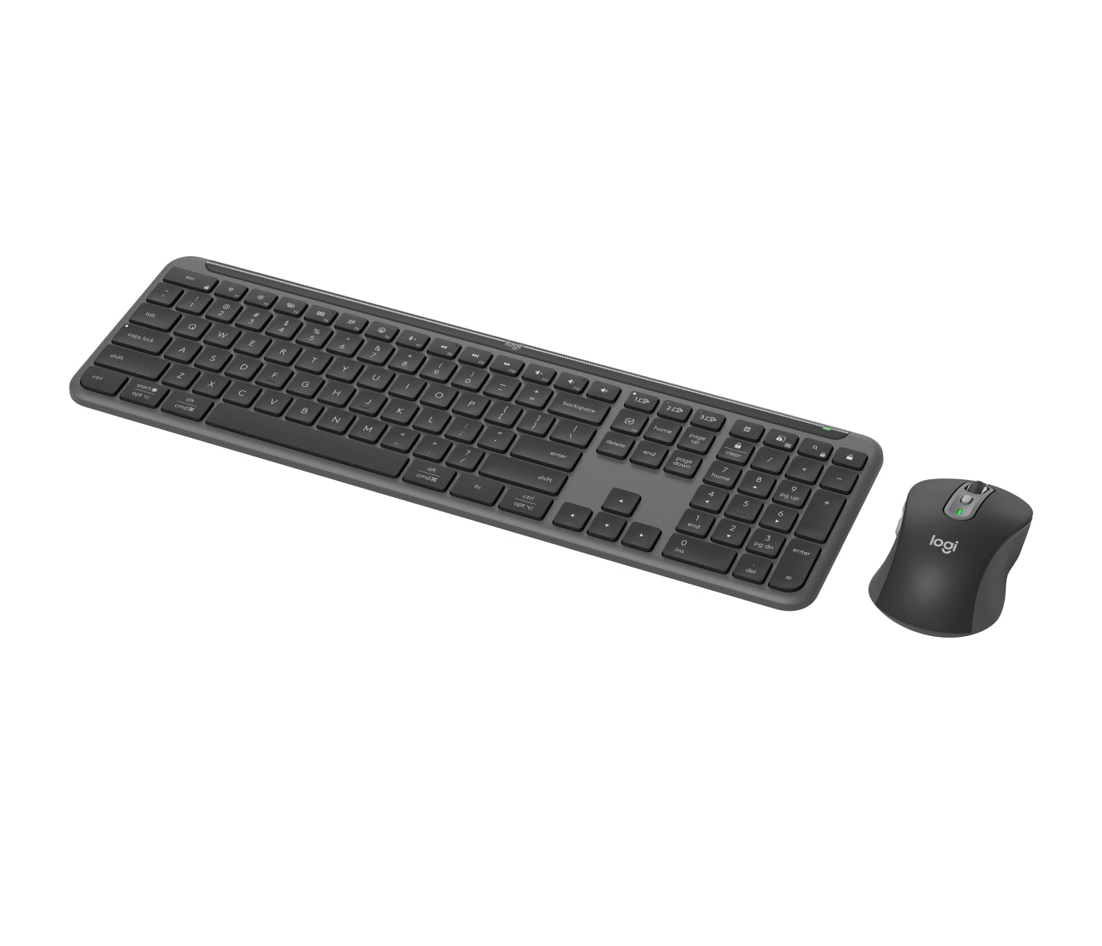Logitech Tastatur, kabellos (Bluetooth/2,4 GHz), US-Layout (EN), dunkelgrau