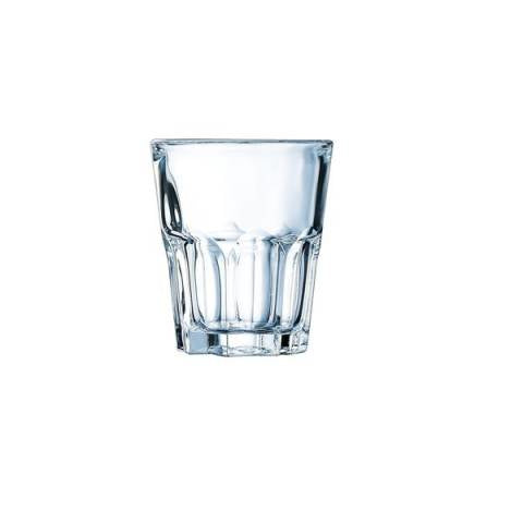 Arcoroc Trinkglas – 160 ml, Ø 6,8 cm, H 7,5 cm, Gehärtetes Glas, Transparent, spülmaschinenfest