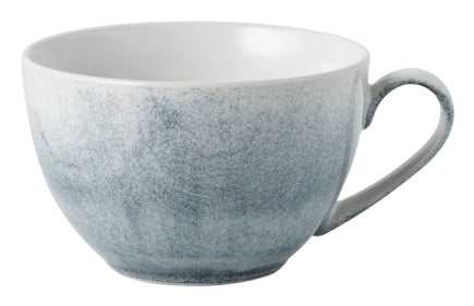 Lunasol Elements Vulcano Kaffeetasse – 8-teiliges Set, 220 ml, Ø 15,5 cm, Steingut, Hellgrau