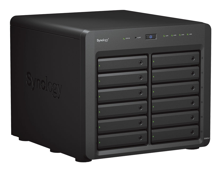 Synology DS3622xs+ – 12-Bay Tower NAS – Intel Xeon D-1531, 16 GB RAM, 10GbE, DSM, für 2,5"/3,5" HDD/SSD, SATA