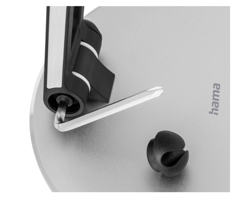 Hama Tablet-Tischhalterung – für Tablets 7–12,9″, verstellbarer Neigungswinkel – Schwarz/Silber