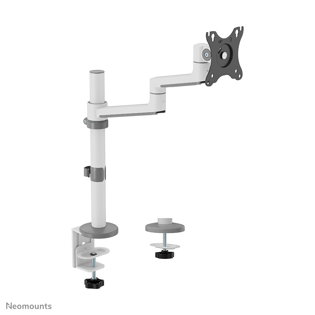 Neomounts DS60-425WH1 – Monitorarm, 1, Tischklemme, bis 27", VESA 75 × 75/100 × 100 mm, 8 kg, weiss