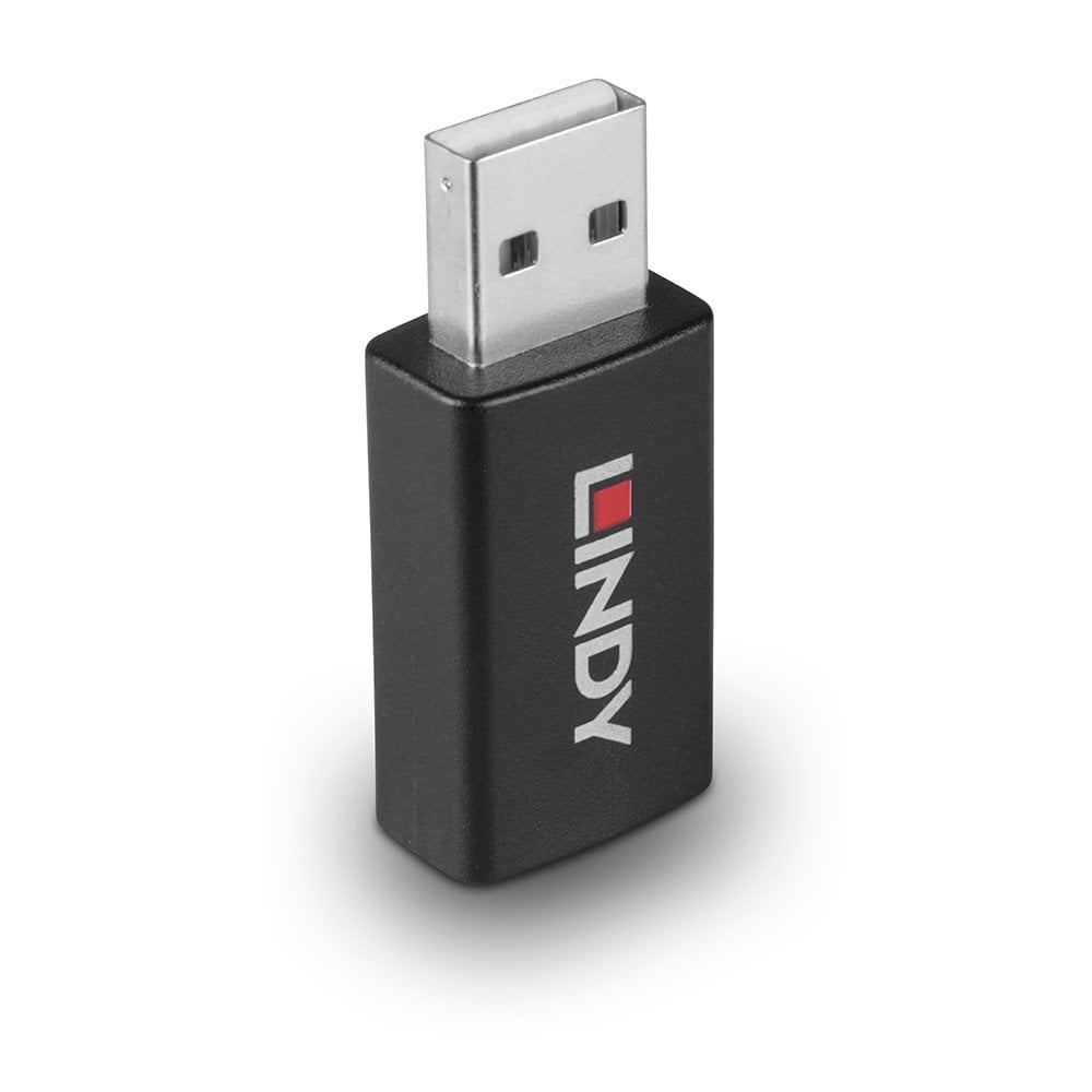 Lindy USB-A auf USB-A Adapter, USB 2.0, Data Blocker