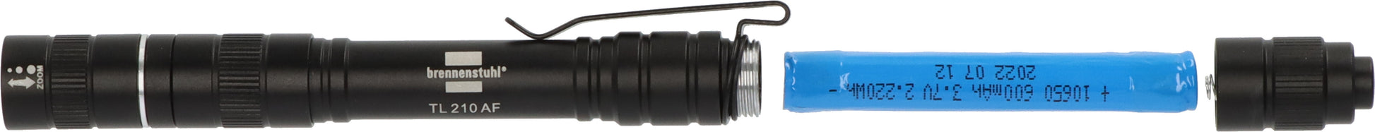 Brennenstuhl Taschenlampe TL 210AF – 200 lm, 55 m, IP44, USB, 4 Modi – Schwarz