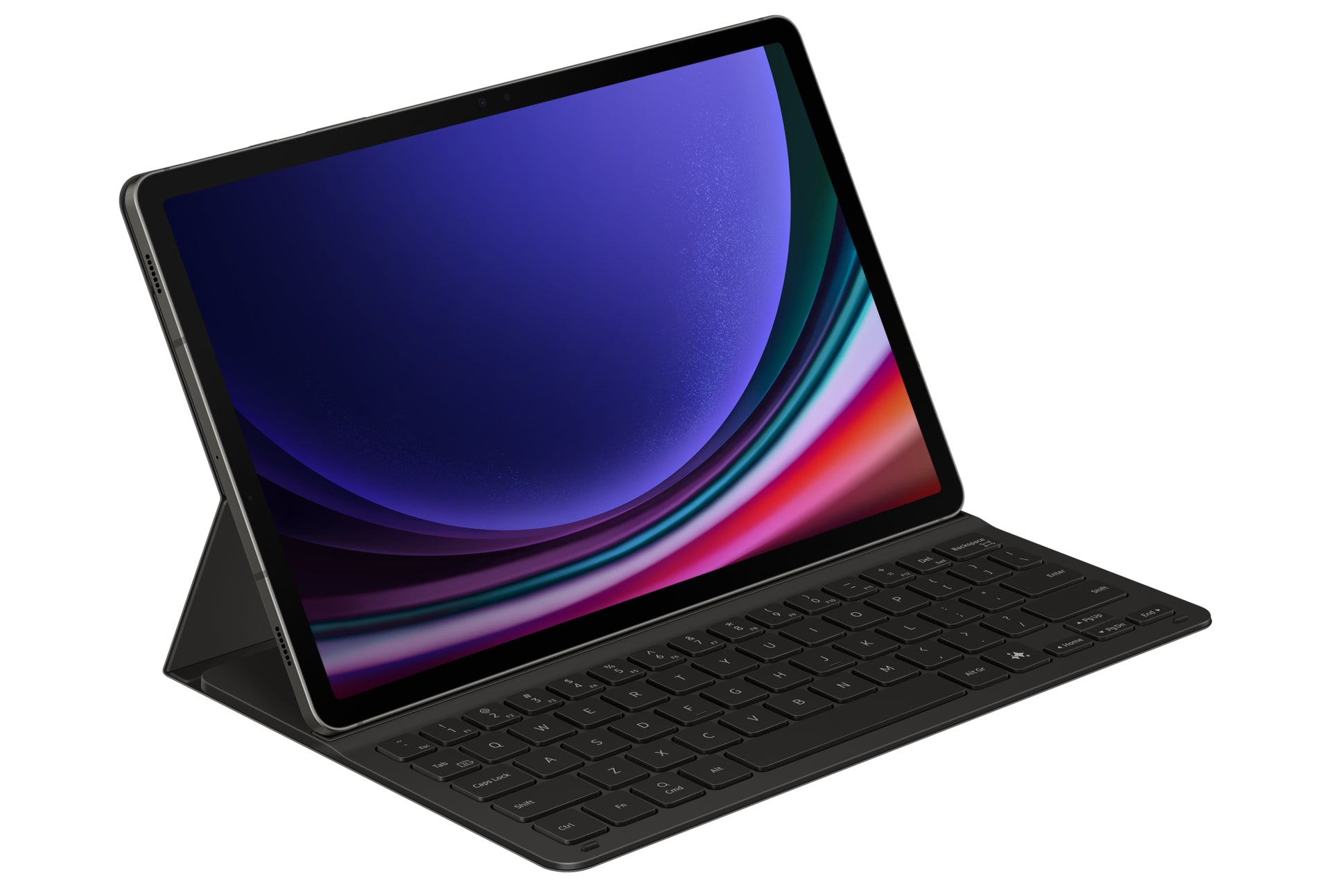 Samsung Tastatur, kabellos (Bluetooth), nordisch, 65%, mit Touchpad, schwarz – für Galaxy Tab S9 & Galaxy Tab