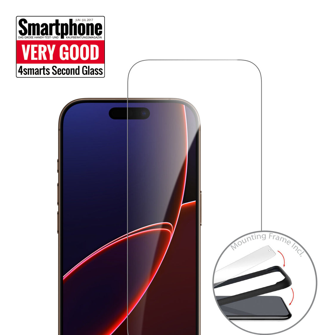 4smarts Displayschutz (Panzerglas), Case Friendly – für iPhone 17 Pro Max – mit Applikator