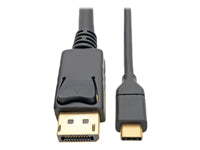 Tripp Lite U444-003-DP USB-C zu DisplayPort Kabel – 4K (3840 × 2160) @ 60 Hz, DisplayPort 1.2, 0,9 m, Schwarz