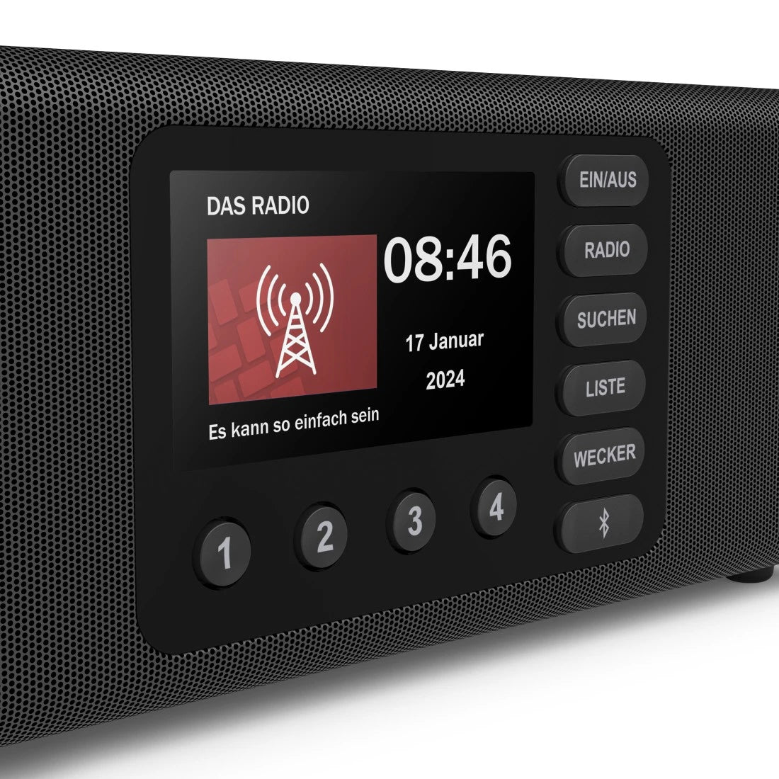 Hama DR2002 – Radiowecker DAB+/UKW, Bluetooth – Schwarz
