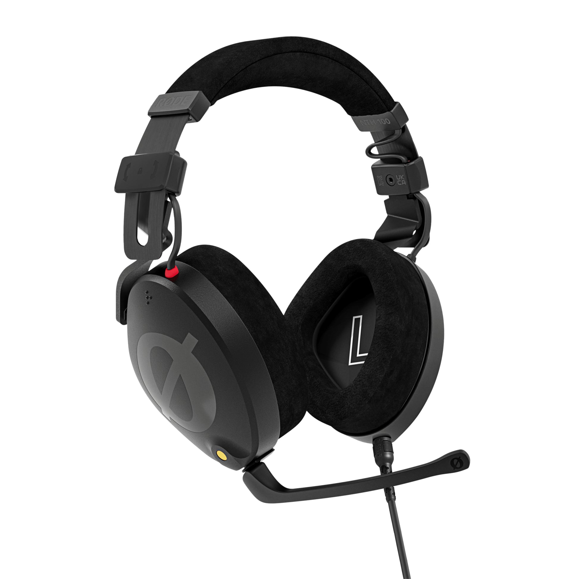 RØDE NTH-100M – Duo Headset Over-Ear – 6,3 mm Klinke, Abnehmbares Mikrofon – Schwarz – für PC