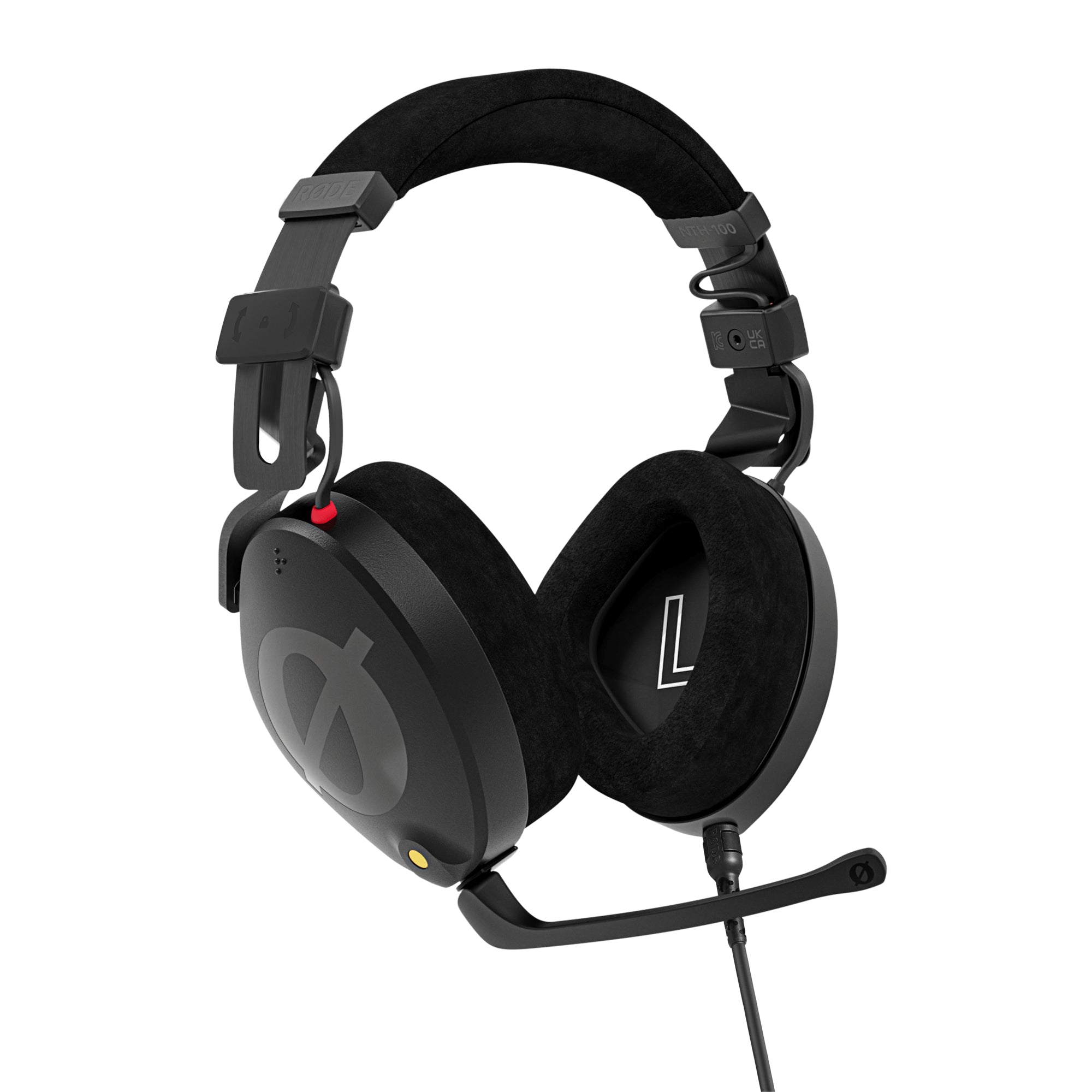 RØDE NTH-100M – Duo Headset Over-Ear – 6,3 mm Klinke, Abnehmbares Mikrofon – Schwarz – für PC