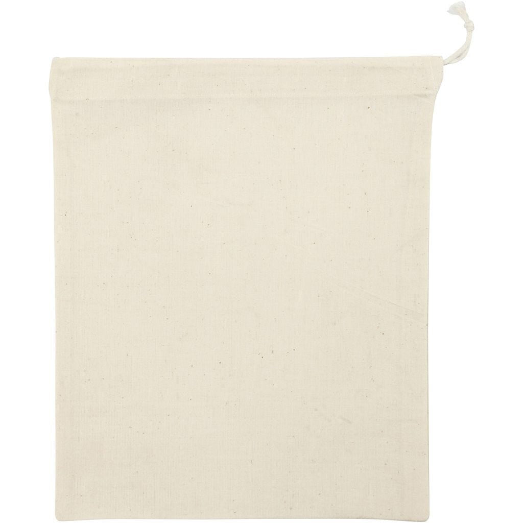 Creativ Company Baumwollstofftasche, natur, 210×250 mm – 5 Stück
