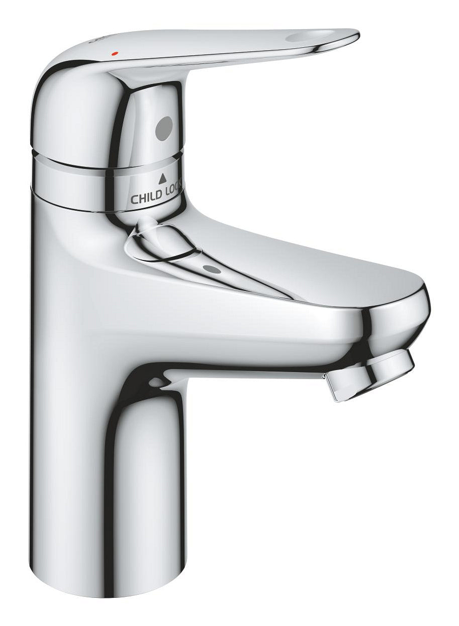 GROHE Badebatterie Swift S – 16,2 cm, Metall, Einlochmontage, Chrom