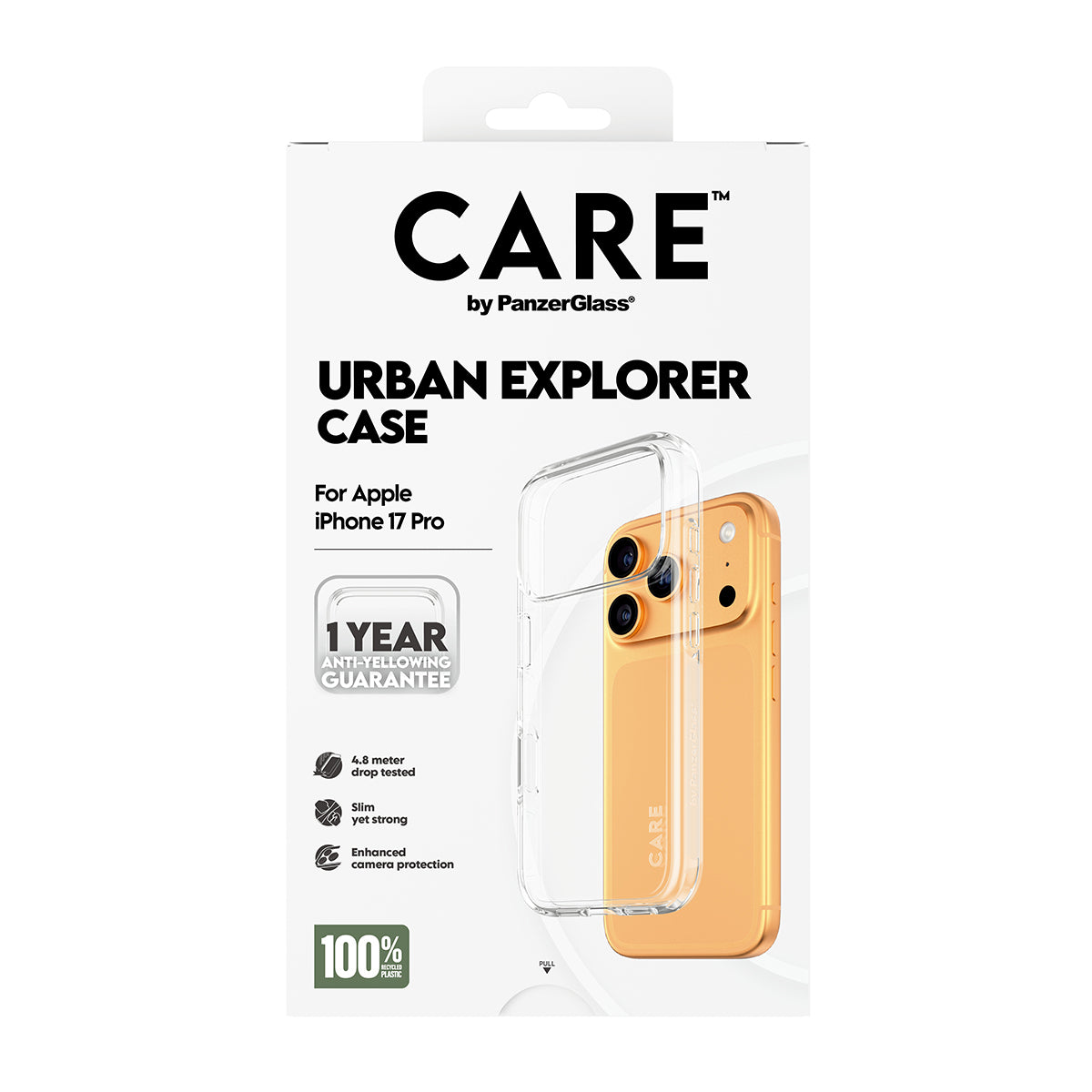 PanzerGlass Backcover CARE Flagship Case Urban Combat – für Apple iPhone 17 Pro – transparent – TPU