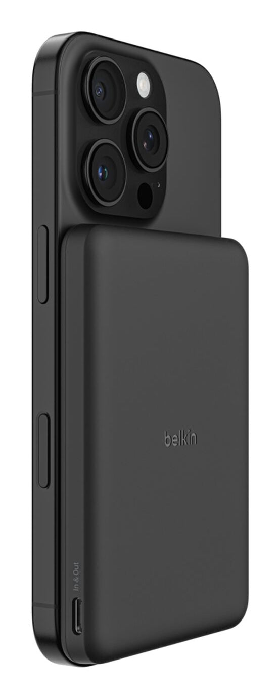 Belkin MagSafe Powerbank 5000 mAh, 1× USB-C, für iPhone (MagSafe), Schwarz