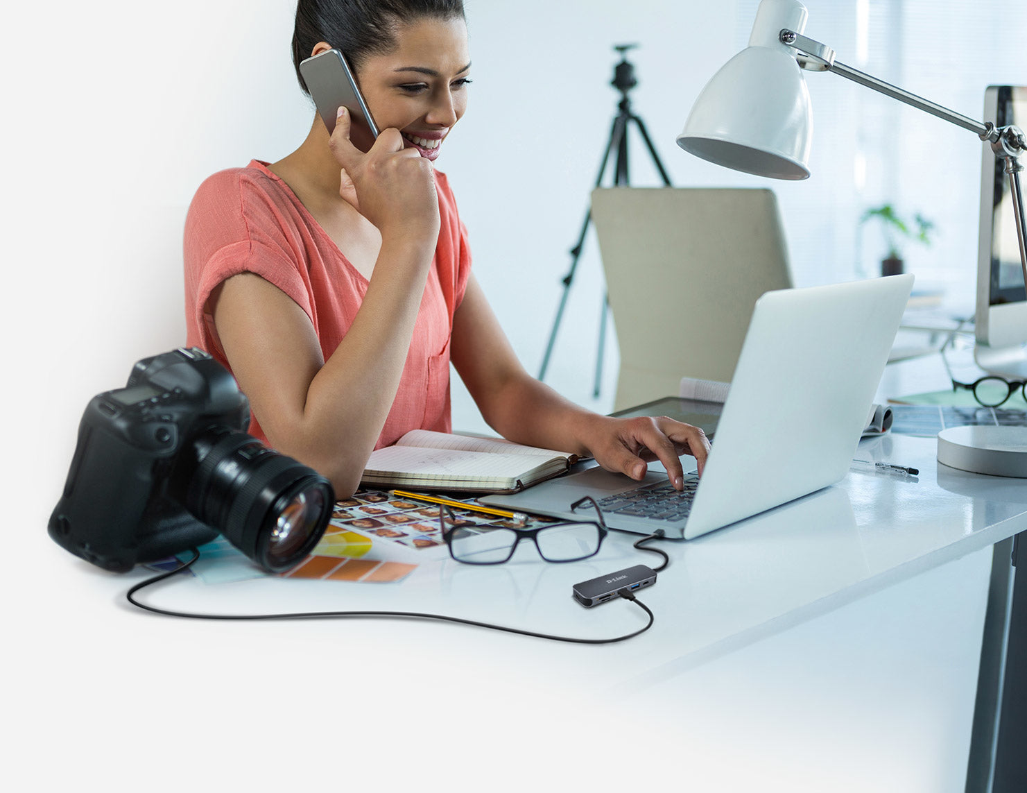 D-Link DUB-2325/E USB-Hub – USB-C, 2× USB-A, SD/microSD, für Windows/Mac