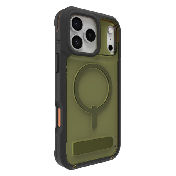 ZAGG Rainier Snap Backcover – für Apple iPhone 17 Pro Max, mit Ständer, Graphen, Grün, bis 7 m Sturzsicher