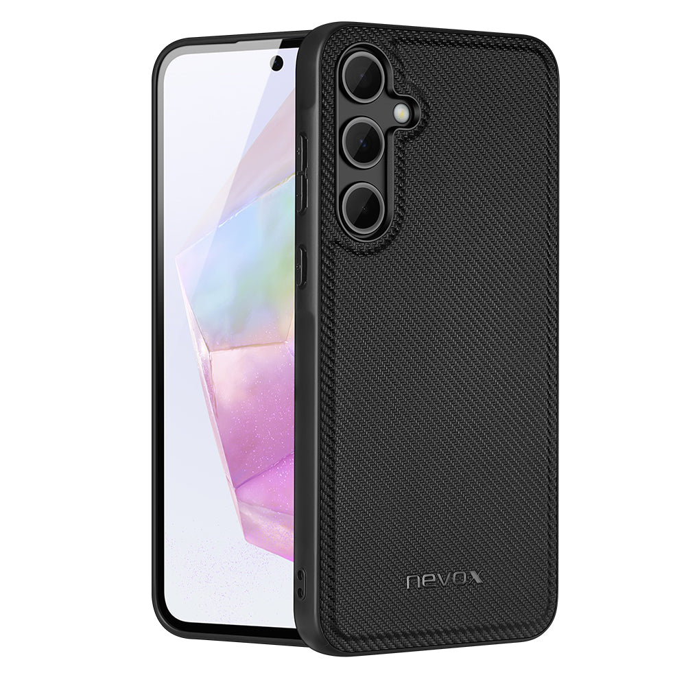 nevox StyleShell NYLO Backcover – für Samsung Galaxy A35 5G, Nylon+PC+TPU, Schwarz