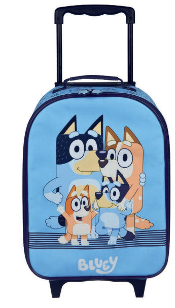Undercover Bluey – Kindertrolley, 13 l, 2 Rollen, Blau, 27 × 28 × 13,5 cm