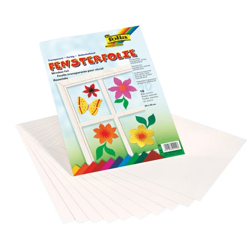 Folia Fensterfolie glatt – transparent – 23,0 × 33,0 cm