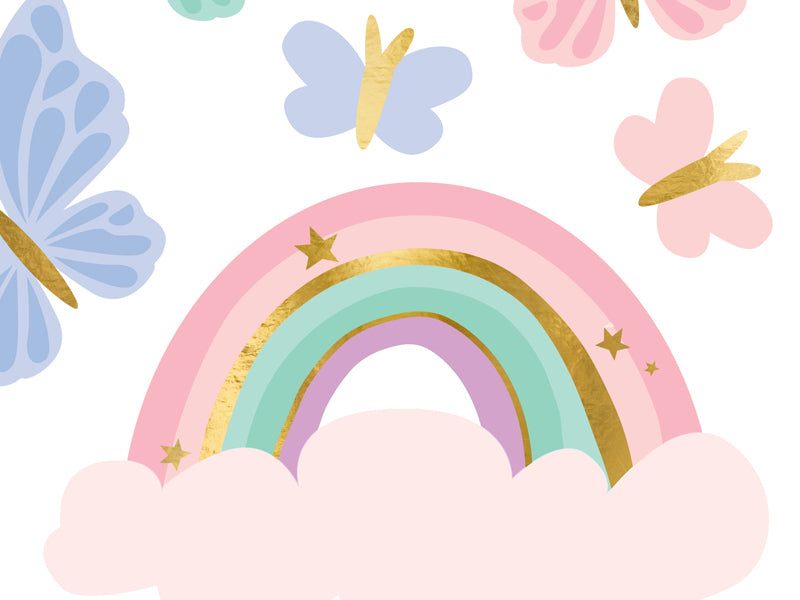 PartyDeco Face-Art Sticker Einhorn – mehrfarbig – 1 Blatt – 15 Stk